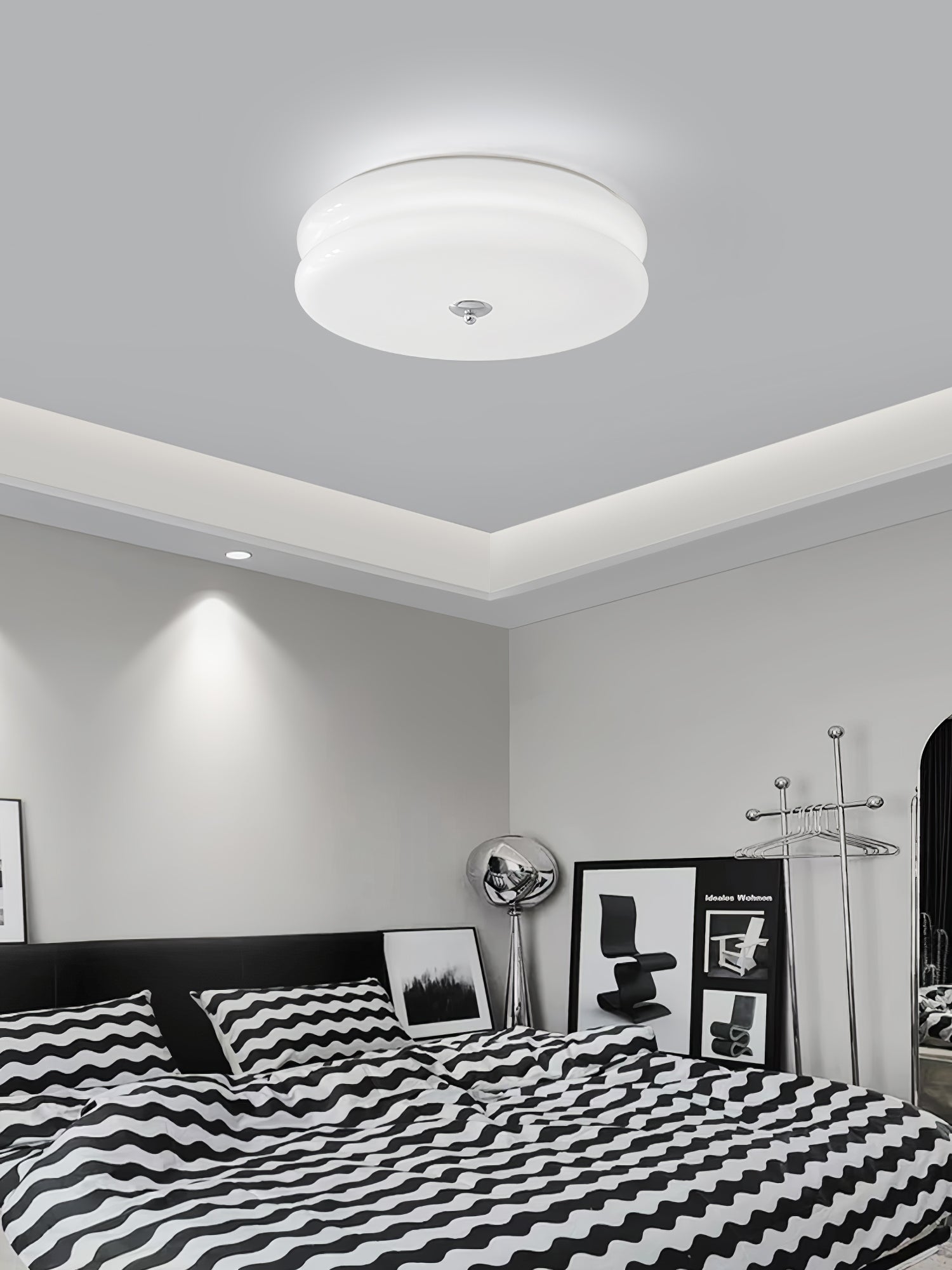 Art deco plafondlamp met geometrisch design en warm ledlicht voor stijlvolle interieurs | Sansoti