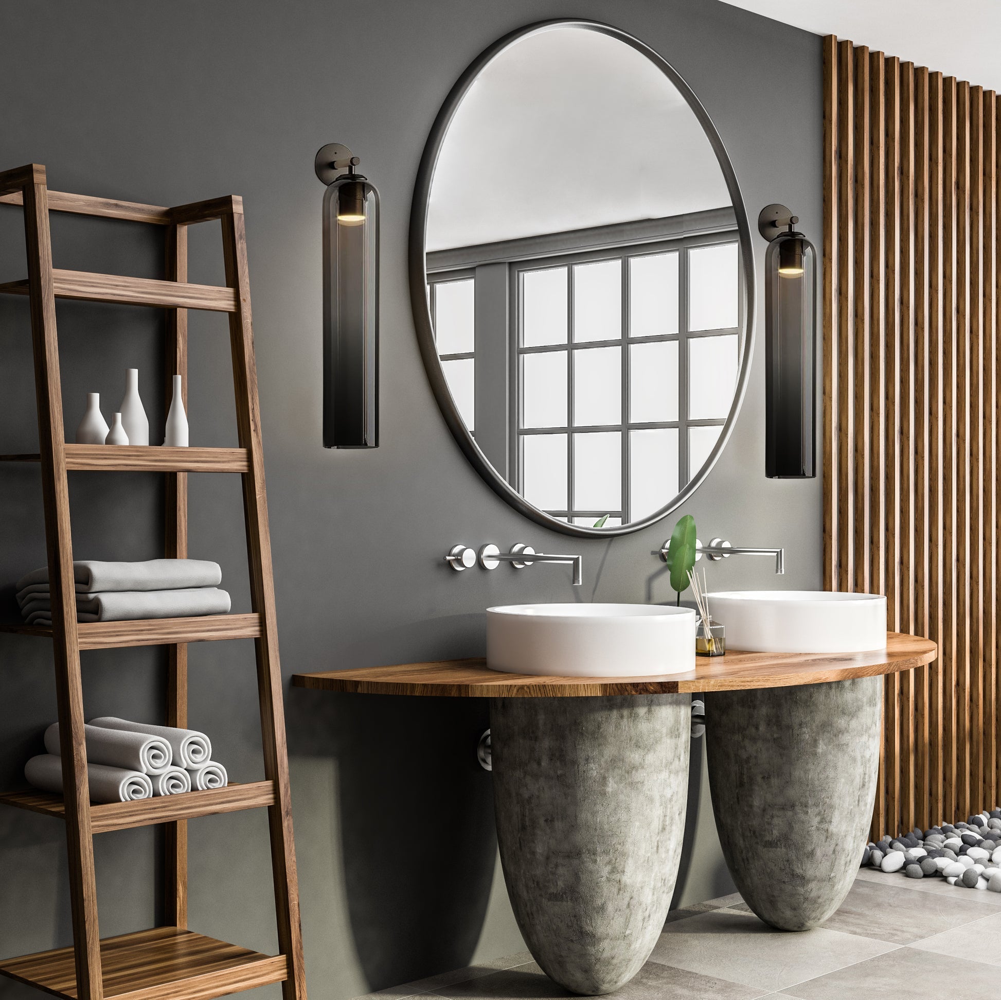 Glazen wandlamp met cilindervorm – elegante wandverlichting voor binnen | Sansoti