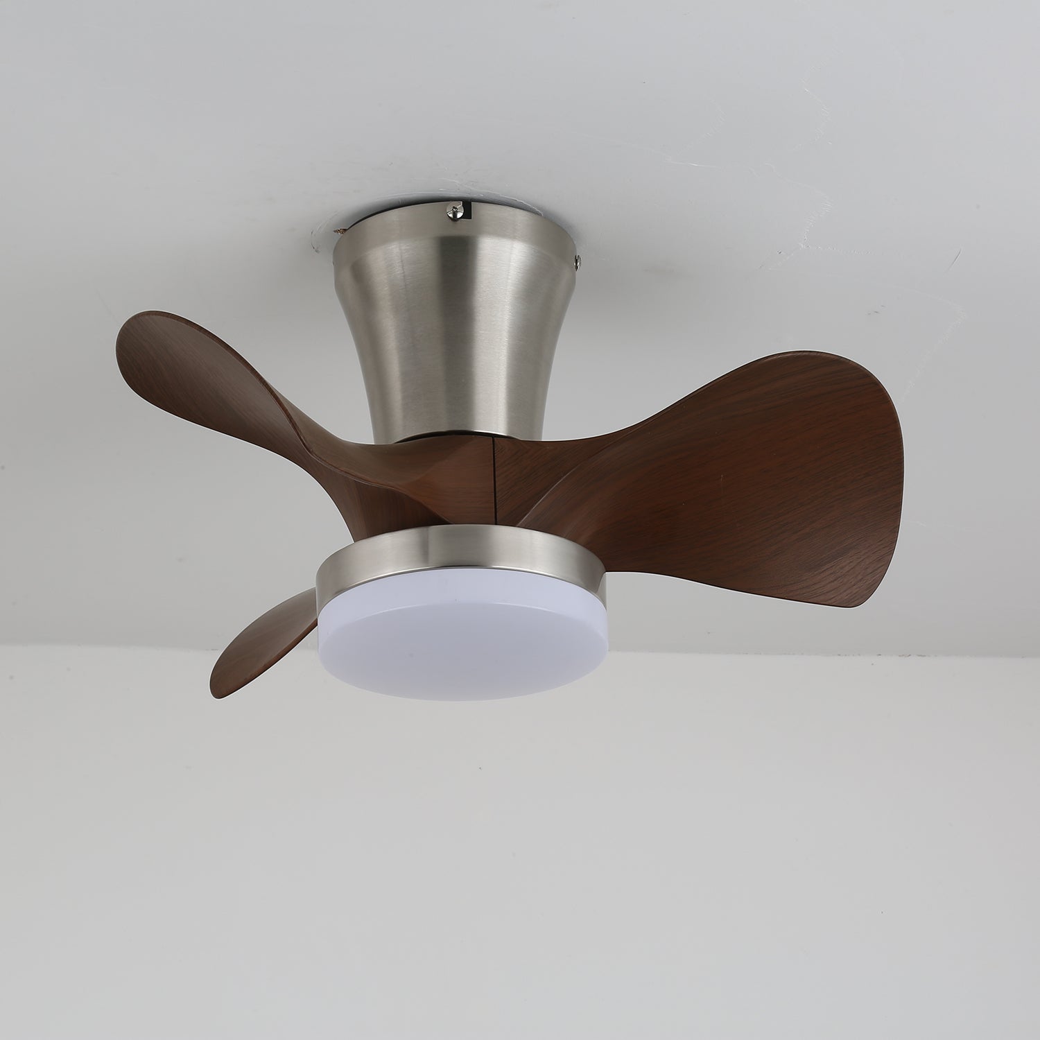 Moderne Plafondventilator met Verlichting en Houten Bladen – 3 Snelheden & Afstandsbediening 55cm | Sansoti