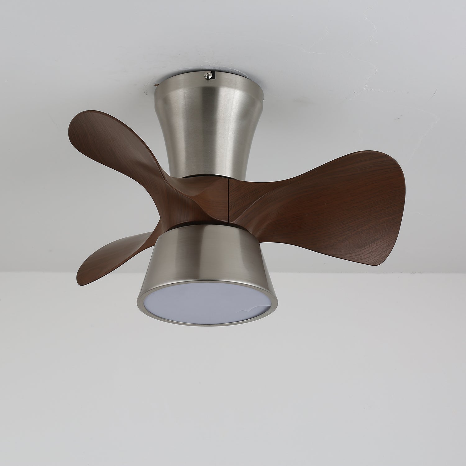 Moderne Plafondventilator met Verlichting en Houten Bladen – 3 Snelheden & Afstandsbediening 55cm | Sansoti