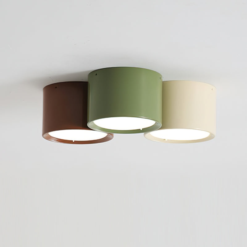 Ceiling Light Colored Metal Cylindrical Design Warm Light Bedroom Hallway Children's Room Living Room Ambient Lighting | Sansoti