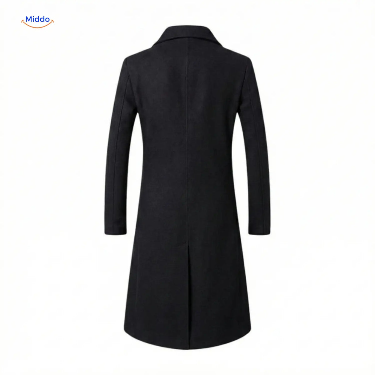 Wollmantel für Herren, knielang, mit klassischem Kragen, warmer Fütterung und elegantem Trenchcoat-Stil - Herren-Wintermantel | Sansoti