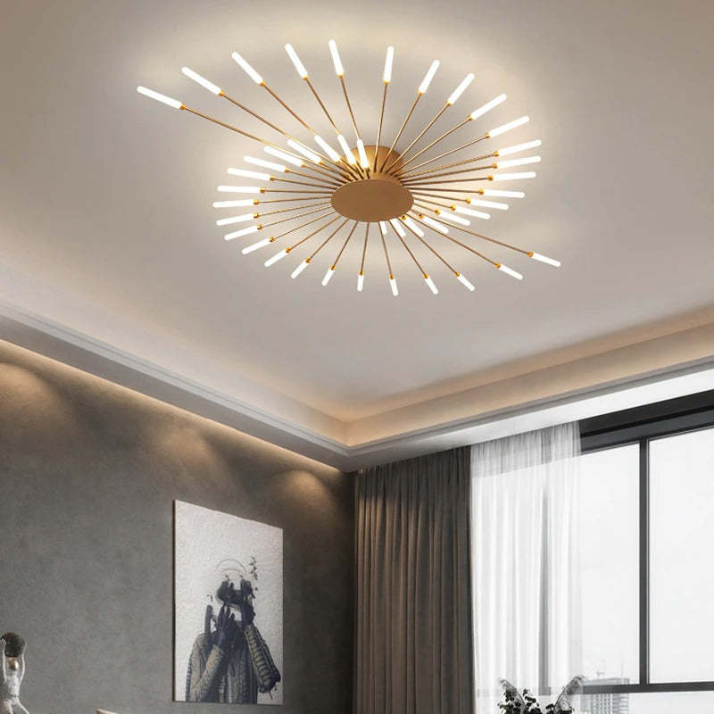 Moderne LED-Deckenleuchte mit sternförmigem Design für Wohn- und Schlafzimmer | Restfield