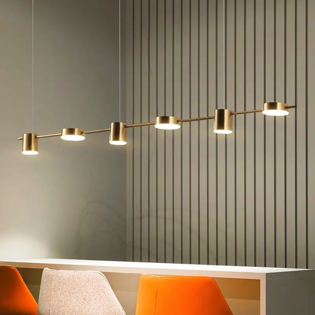 Hängeleuchte Aluminium Schwarz Gold LED 3 5 6 Flammig Küche Wohnzimmer Esszimmer Deckenlampe Strahler Industrial Modern | Restfield