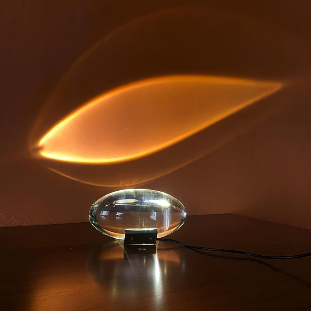 Marsman tafellamp LED kristalglas chroom binnen sfeerverlichting designlamp projectie lamp modern interieur nachtkastje dressoir verlichting | Sansoti