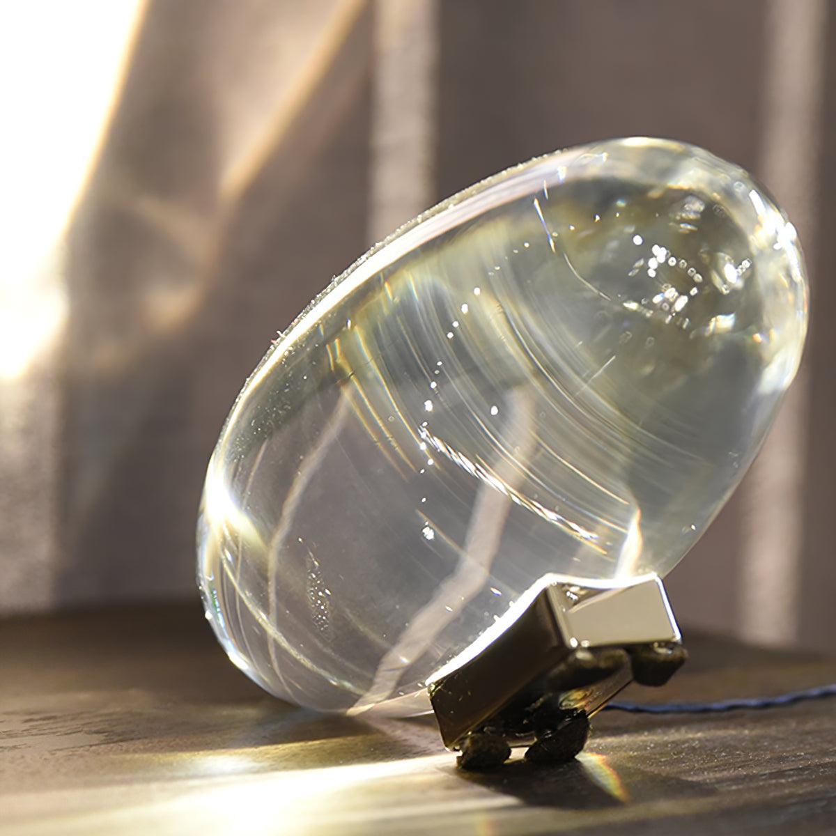 Marsman tafellamp LED kristalglas chroom binnen sfeerverlichting designlamp projectie lamp modern interieur nachtkastje dressoir verlichting | Sansoti