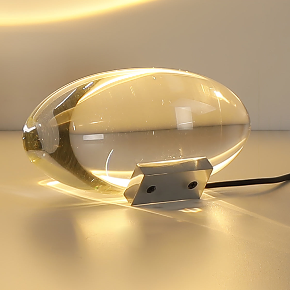 Marsman tafellamp LED kristalglas chroom binnen sfeerverlichting designlamp projectie lamp modern interieur nachtkastje dressoir verlichting | Sansoti