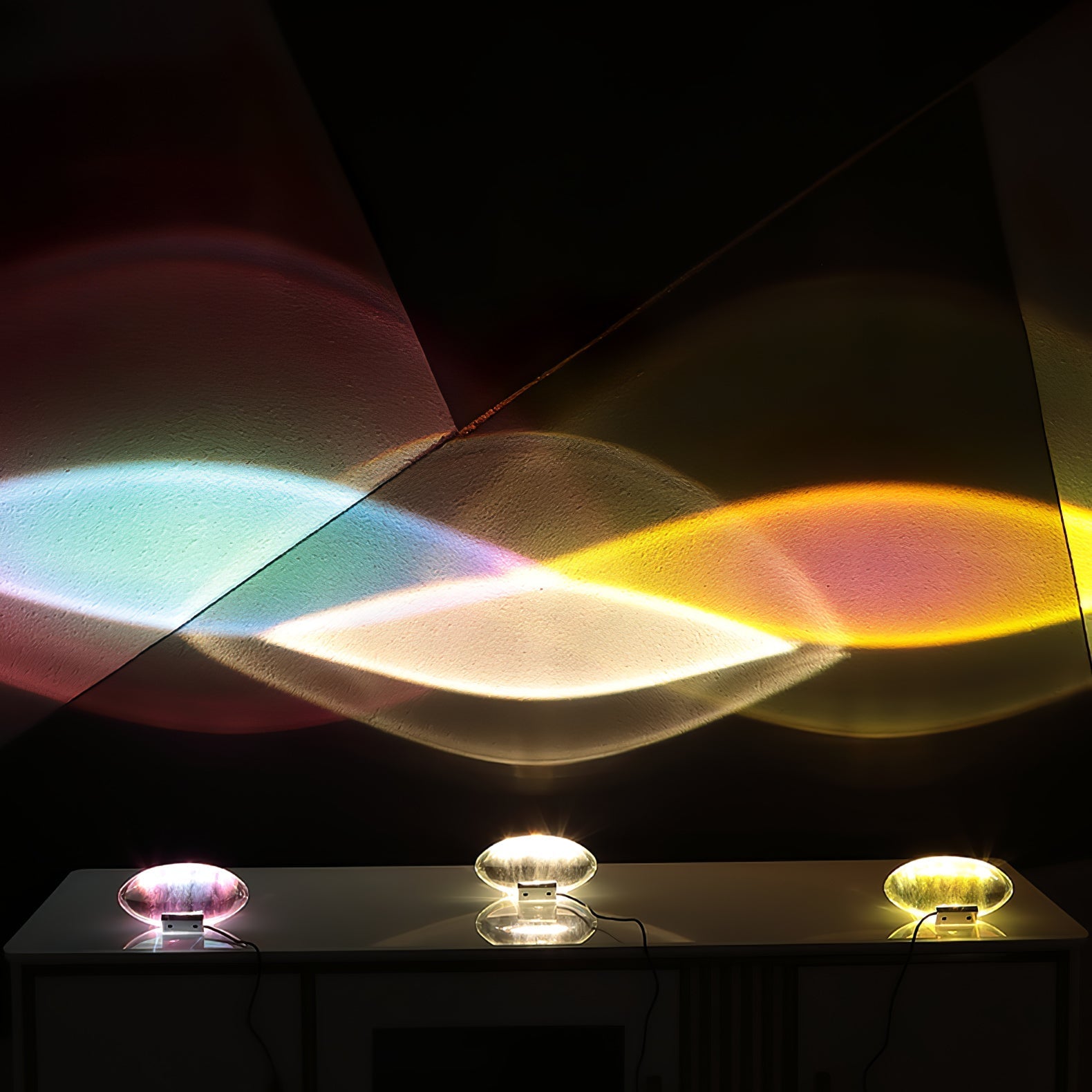 Marsman tafellamp LED kristalglas chroom binnen sfeerverlichting designlamp projectie lamp modern interieur nachtkastje dressoir verlichting | Sansoti