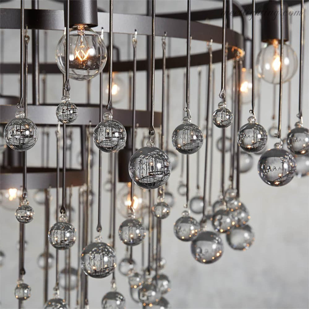 Viertrapskroonluchter met Kristallen 95cm Zwart Brons Messing Zilver Hanglamp Plafondverlichting Woonkamer | Sansoti