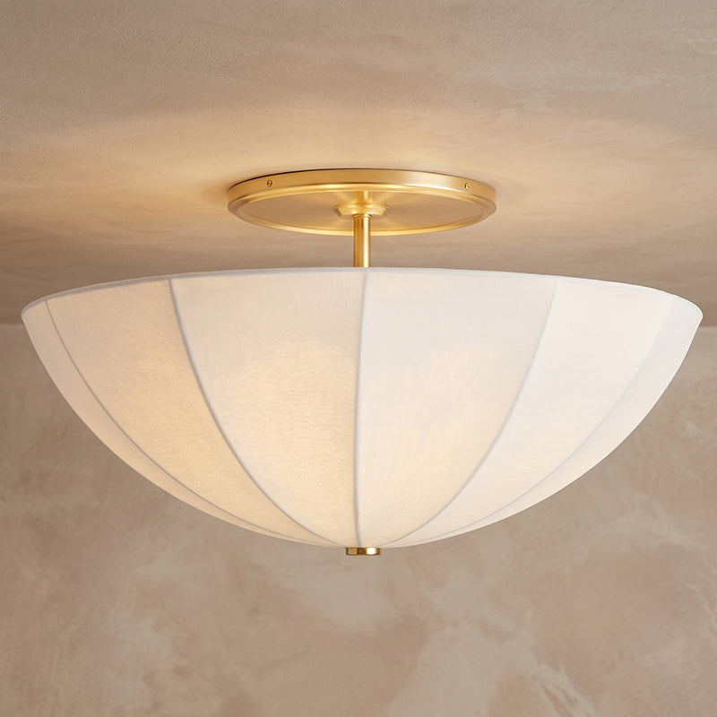 Geplisseerde Plafondlamp Stof met Metalen Frame voor Woonkamer Eetkamer Slaapkamer Sfeervolle Verlichting | Sansoti