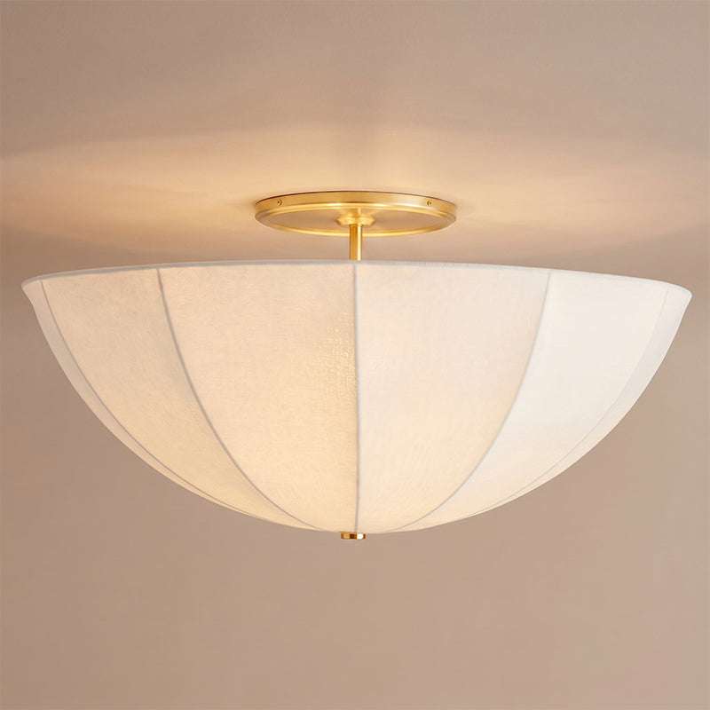 Geplisseerde Plafondlamp Stof met Metalen Frame voor Woonkamer Eetkamer Slaapkamer Sfeervolle Verlichting | Sansoti