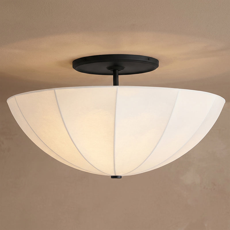 Geplisseerde Plafondlamp Stof met Metalen Frame voor Woonkamer Eetkamer Slaapkamer Sfeervolle Verlichting | Sansoti