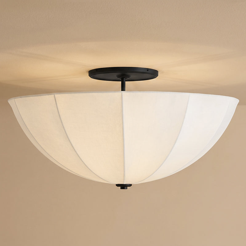 Geplisseerde Plafondlamp Stof met Metalen Frame voor Woonkamer Eetkamer Slaapkamer Sfeervolle Verlichting | Sansoti
