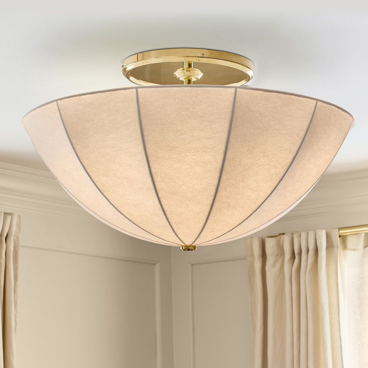 Geplisseerde Plafondlamp Stof met Metalen Frame voor Woonkamer Eetkamer Slaapkamer Sfeervolle Verlichting | Sansoti