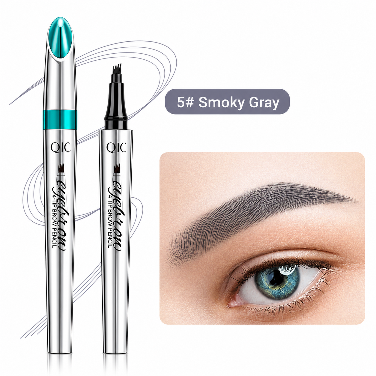 Wenkbrauwpotlood met 4 Punten Waterdichte Microblading Styling Pen voor Natuurlijke Haarlook Duurzaam tot 36 Uur Langdurig | Sansoti