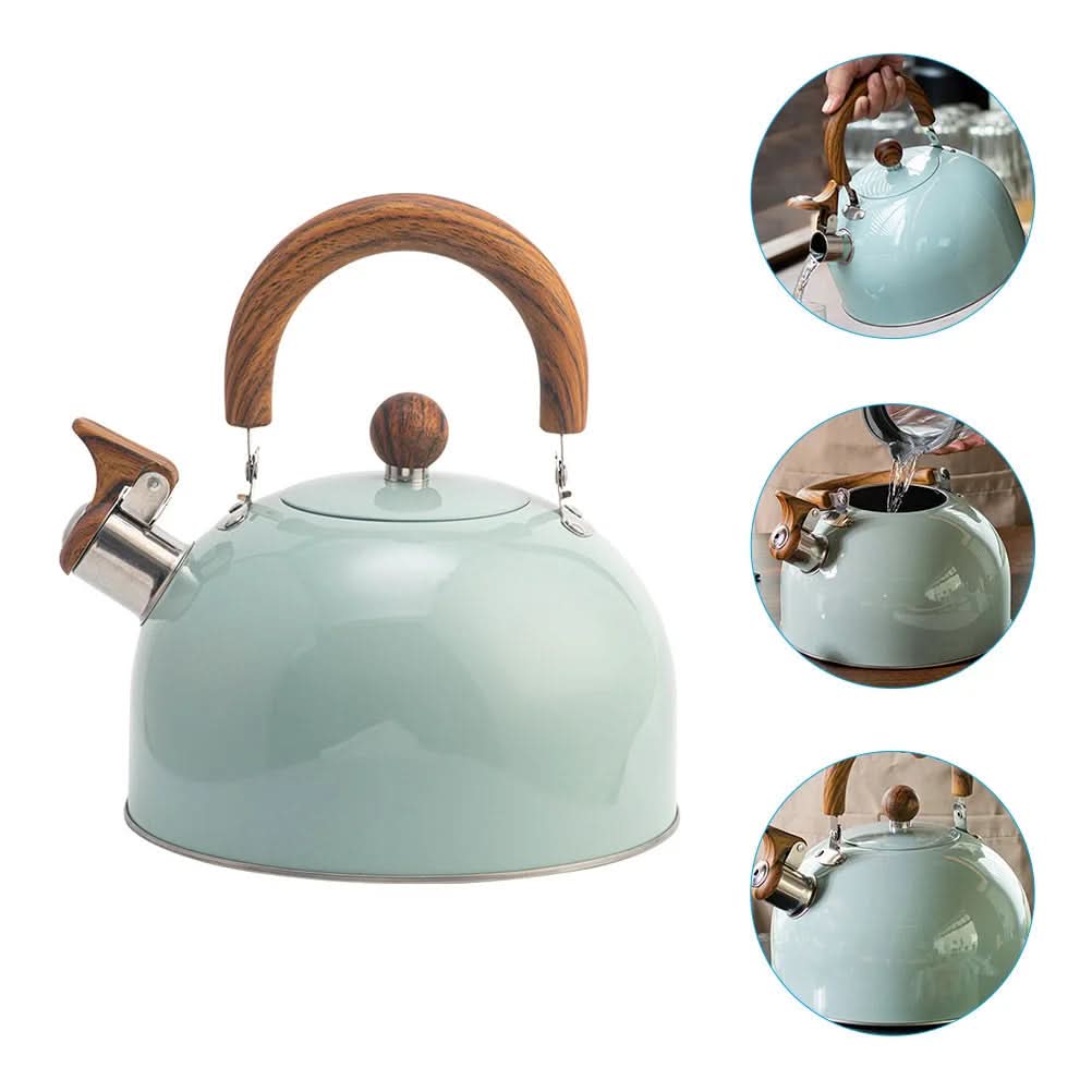 Edelstahl-Flötenkessel 2.5L Für Induktion geeignet Ergonomischer Griff Hitzebeständig Stilvolles Design Wasserkessel | Sansoti
