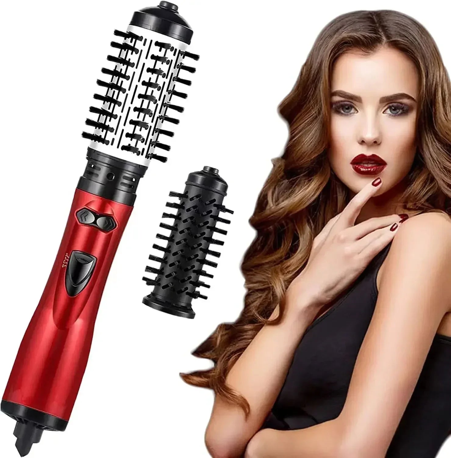 Roterende Föhn Styling Borstel 2-in-1 Volumizing Borstelset voor Droog & Krullend Haar | Sansoti