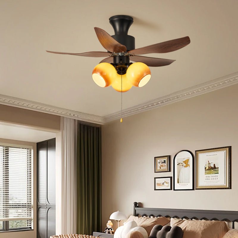 Florence Blossom Plafondventilator met Verlichting 90cm Houtnerf 6-Snelheden DC Motor | Sansoti