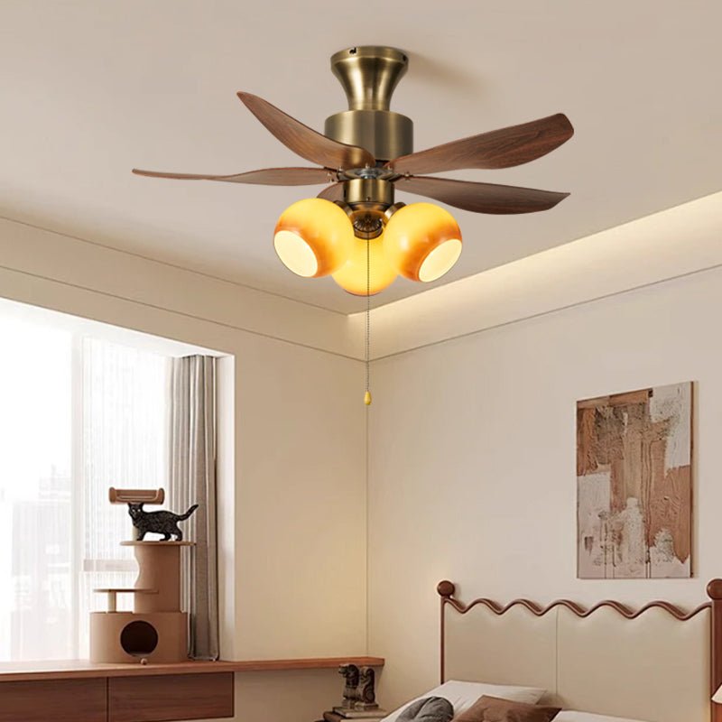 Florence Blossom Plafondventilator met Verlichting 90cm Houtnerf 6-Snelheden DC Motor | Sansoti