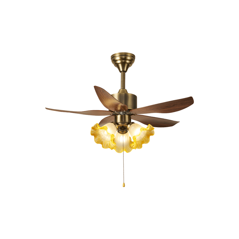 Florence Blossom Plafondventilator met Verlichting 90cm Houtnerf 6-Snelheden DC Motor | Sansoti