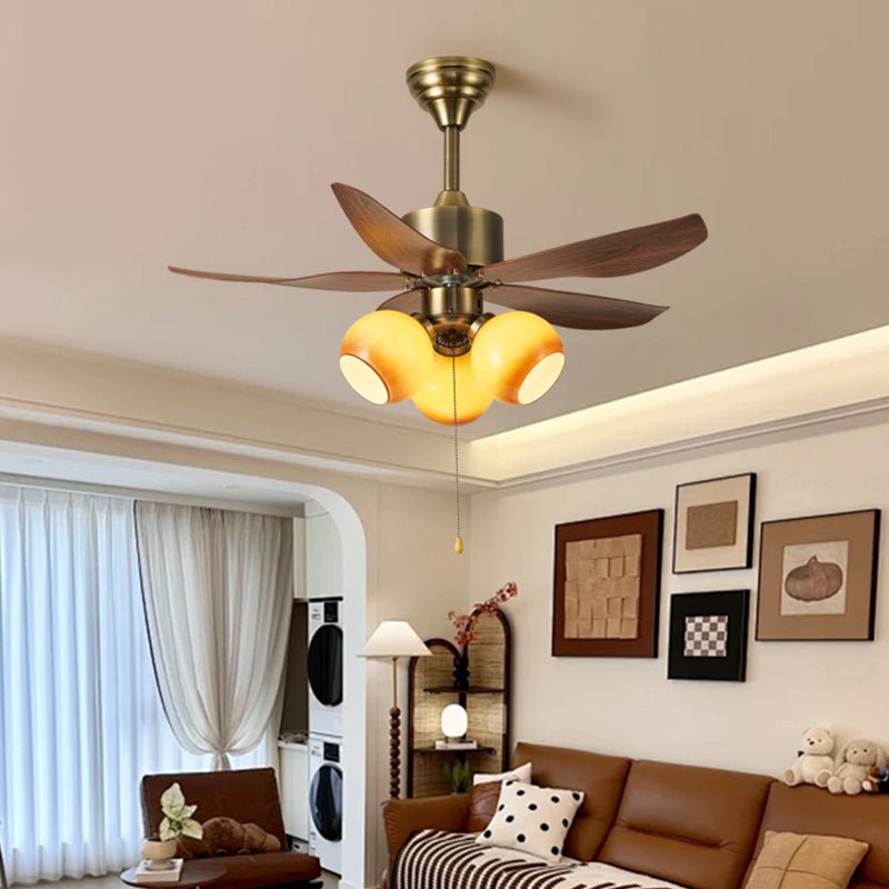 Florence Blossom Plafondventilator met Verlichting 90cm Houtnerf 6-Snelheden DC Motor | Sansoti