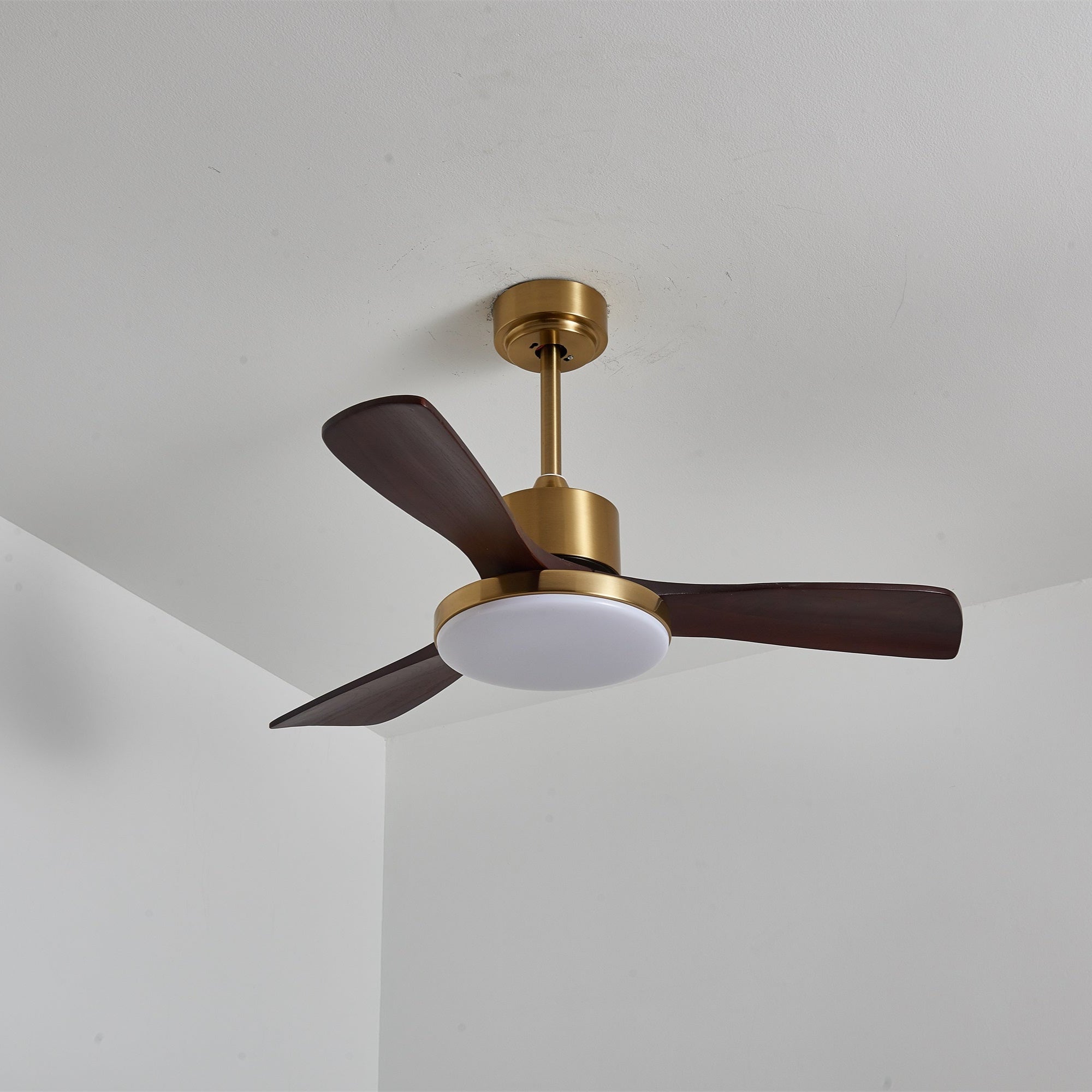 Modern Ceiling Fan with Lighting – Wooden Blades & Remote Control | Sansoti