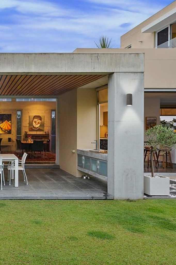 Outdoor Wall Lamp LED Concrete Look with Up/Down Lighting for Facade and Terrace | Sansoti