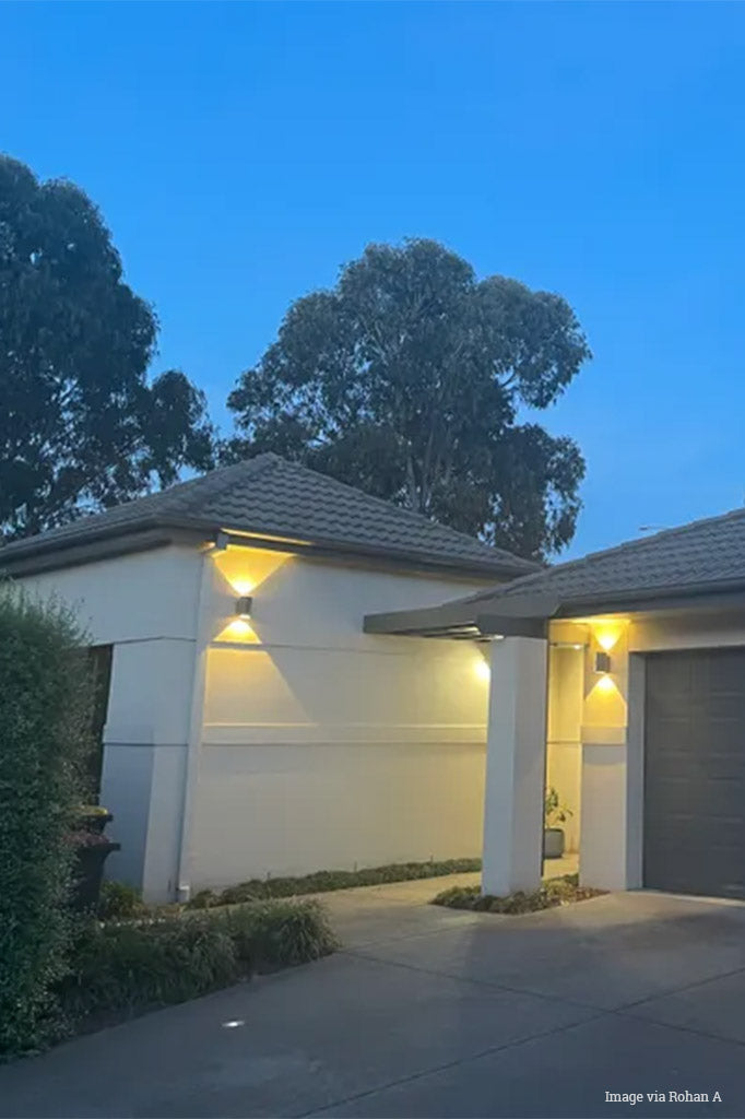 Outdoor Wall Lamp LED Concrete Look with Up/Down Lighting for Facade and Terrace | Sansoti