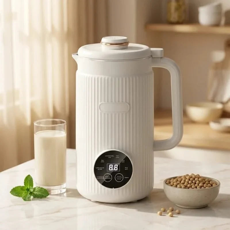 Multifunctional Soy Milk Blender with Heating Function 1.2L Stainless Steel Kitchen Appliance 8 Programs | Sansoti