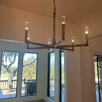 Ronde Smeedijzeren Kroonluchter 36-72 inch Messing Brons Tin Eetkamer Woonkamer Sfeerlicht Hanglamp Nostalgisch | Sansoti