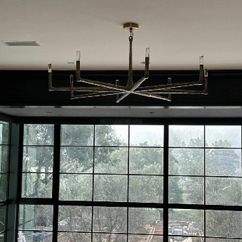 Ronde Smeedijzeren Kroonluchter 36-72 inch Messing Brons Tin Eetkamer Woonkamer Sfeerlicht Hanglamp Nostalgisch | Sansoti