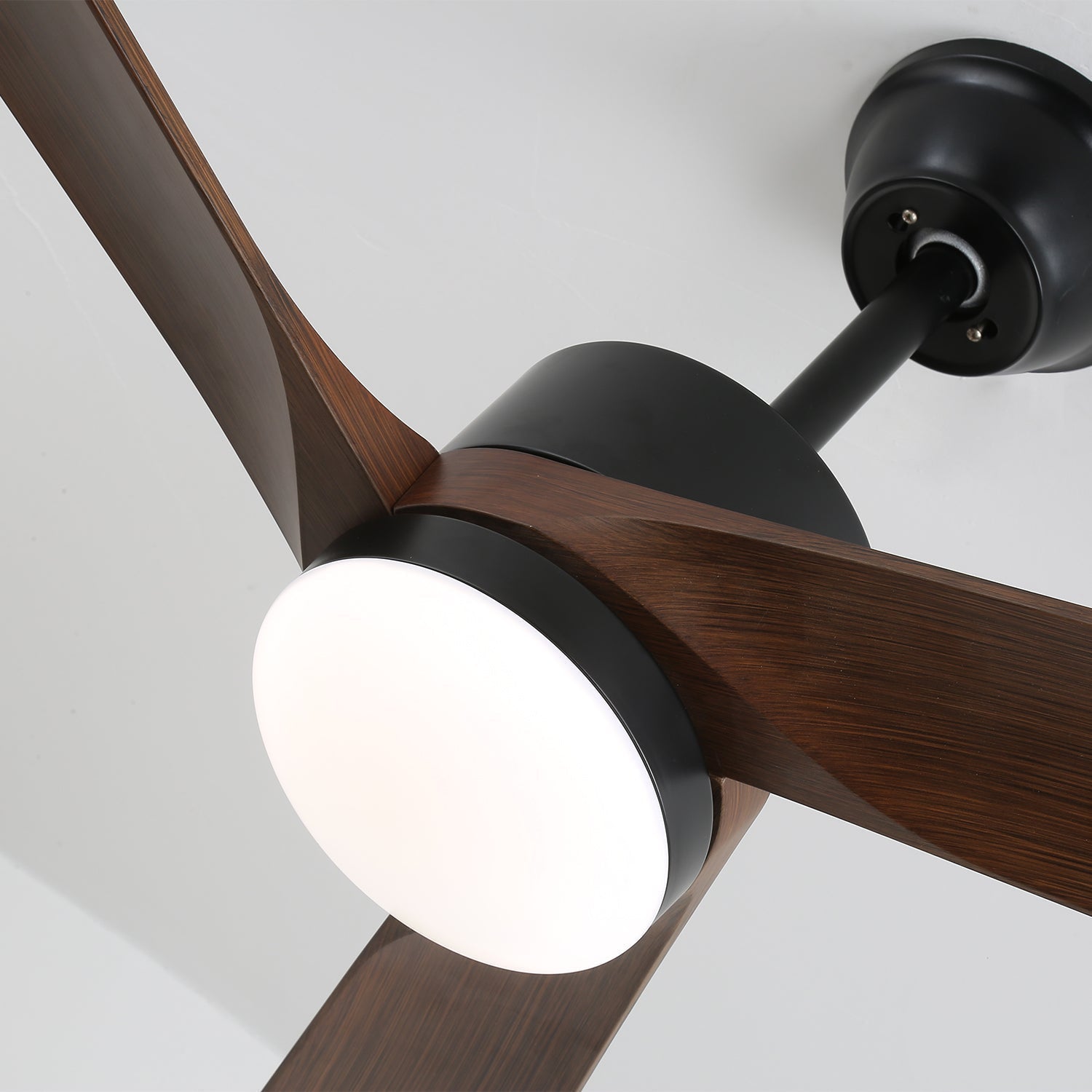 Moderne Plafondventilator met Verlichting – Ø132cm Designventilator in Hout & Metaal met LED-Lamp | Sansoti