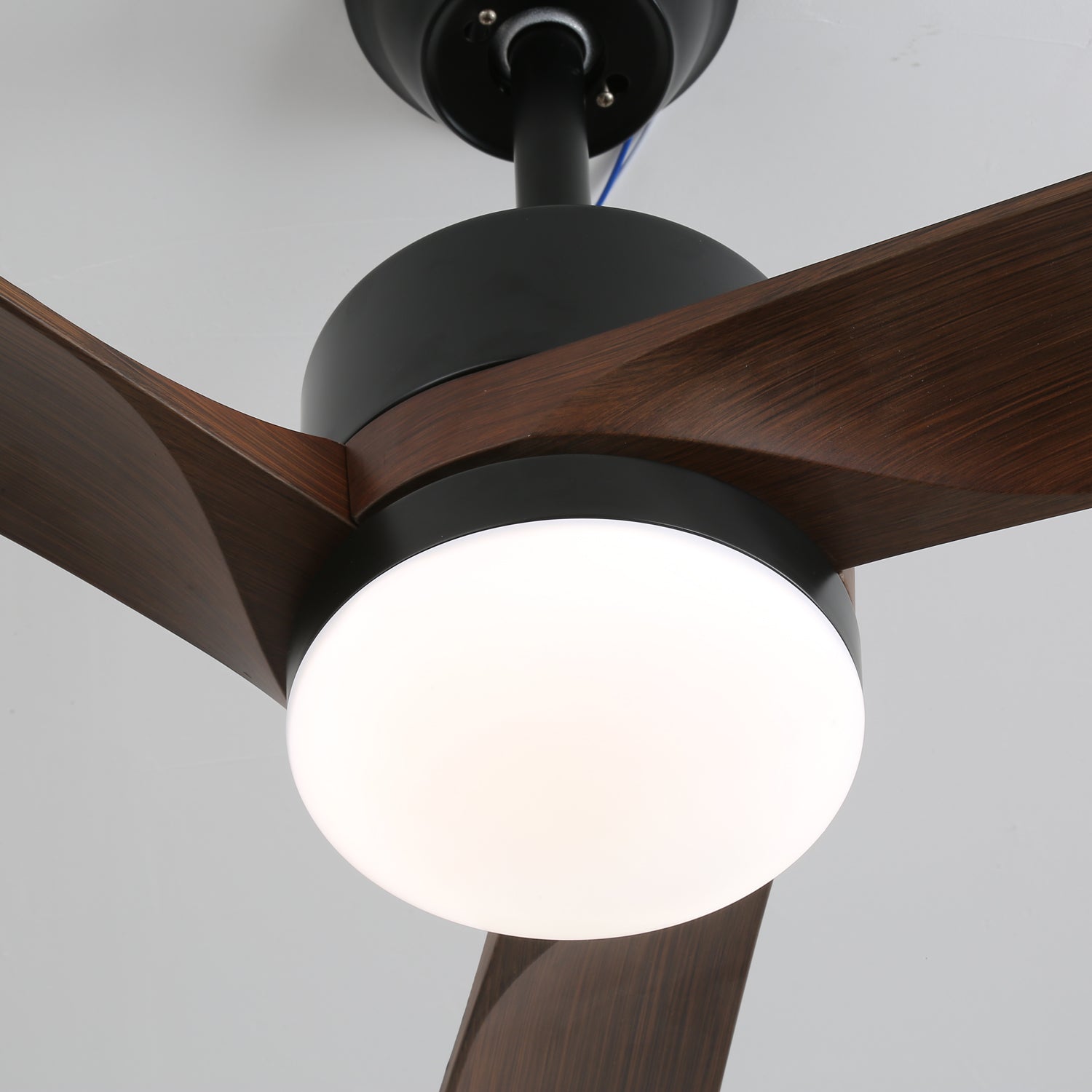 Moderne Plafondventilator met Verlichting – Ø132cm Designventilator in Hout & Metaal met LED-Lamp | Sansoti