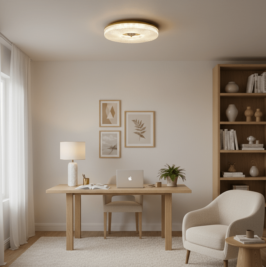 LED Plafondlamp Rond IJzer Acryl Dimbaar 3000K 4000K 6000K Zwart Wit Goud | Sansoti