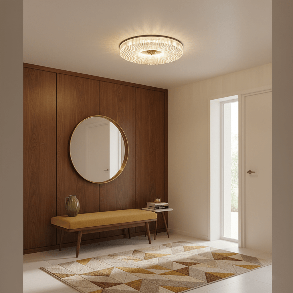LED Plafondlamp Rond IJzer Acryl Dimbaar 3000K 4000K 6000K Zwart Wit Goud | Sansoti