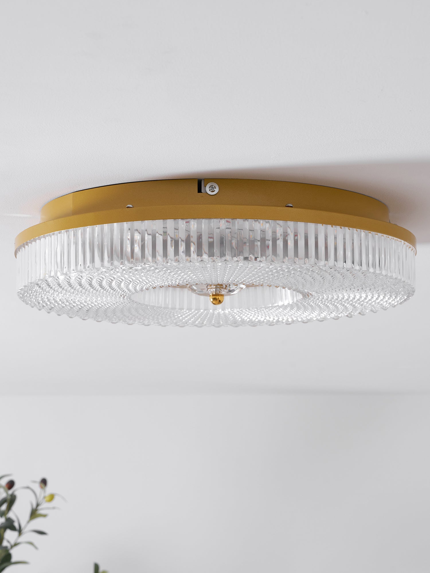 LED Plafondlamp Rond IJzer Acryl Dimbaar 3000K 4000K 6000K Zwart Wit Goud | Sansoti
