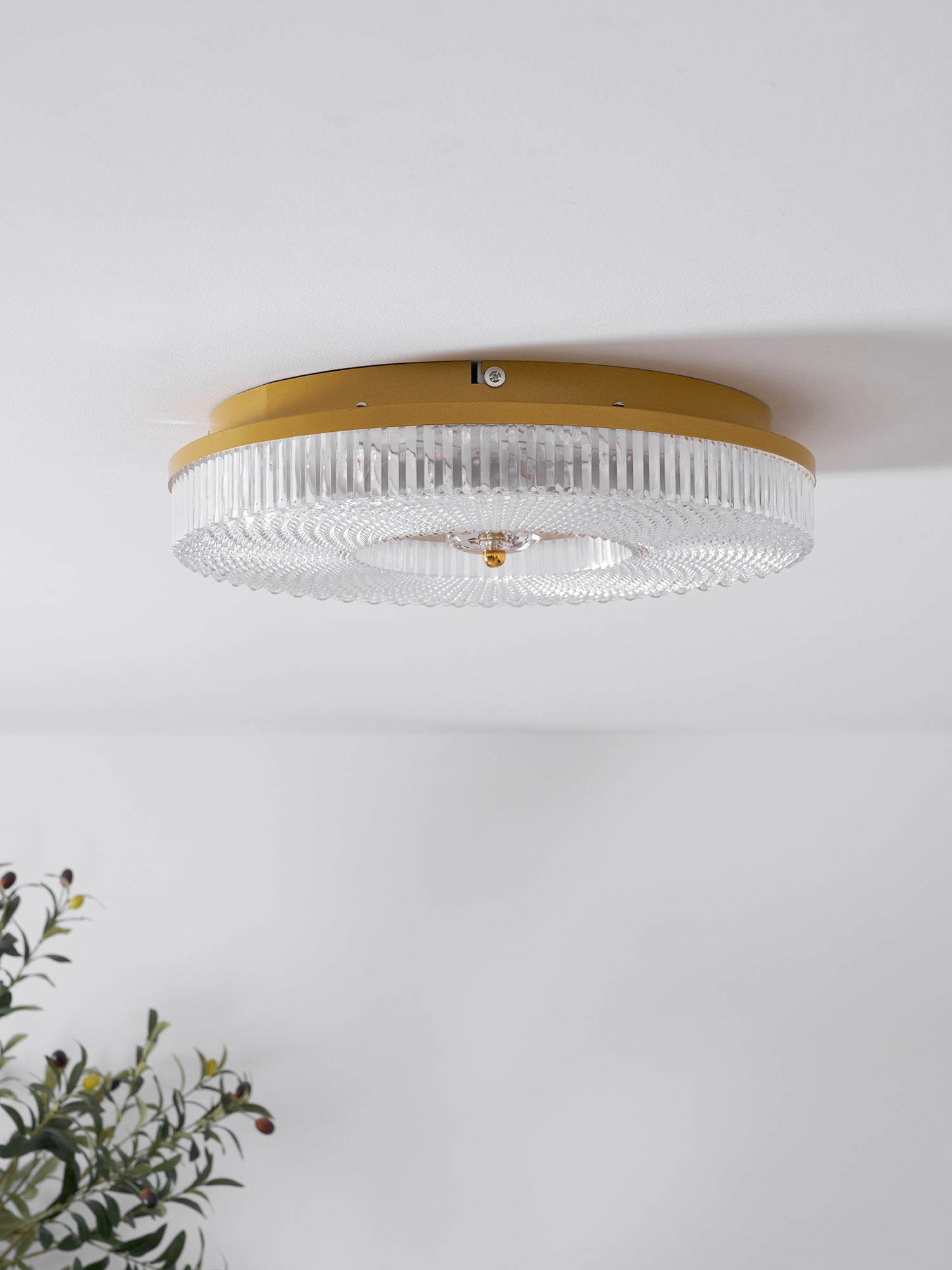 LED Plafondlamp Rond IJzer Acryl Dimbaar 3000K 4000K 6000K Zwart Wit Goud | Sansoti