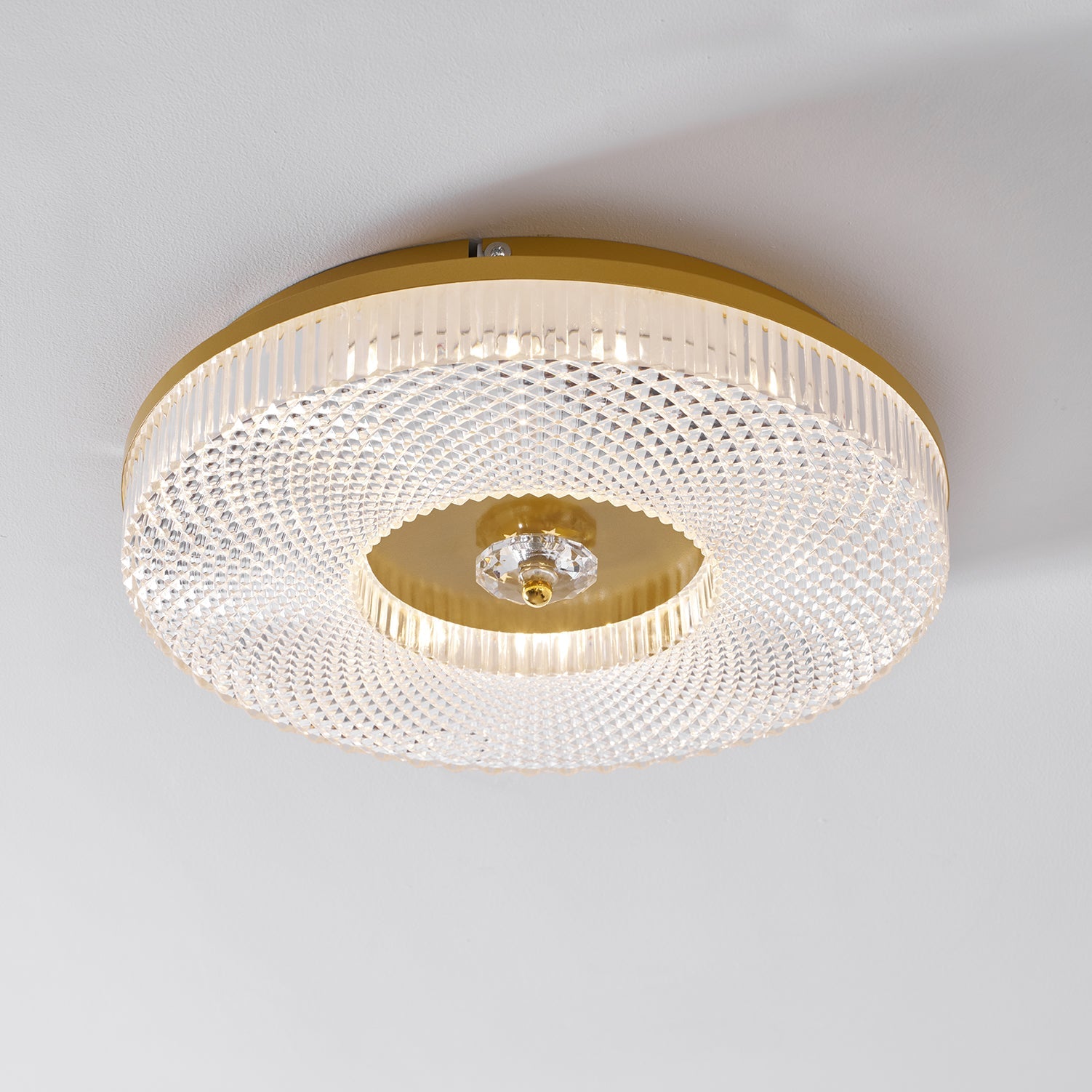 LED Plafondlamp Rond IJzer Acryl Dimbaar 3000K 4000K 6000K Zwart Wit Goud | Sansoti