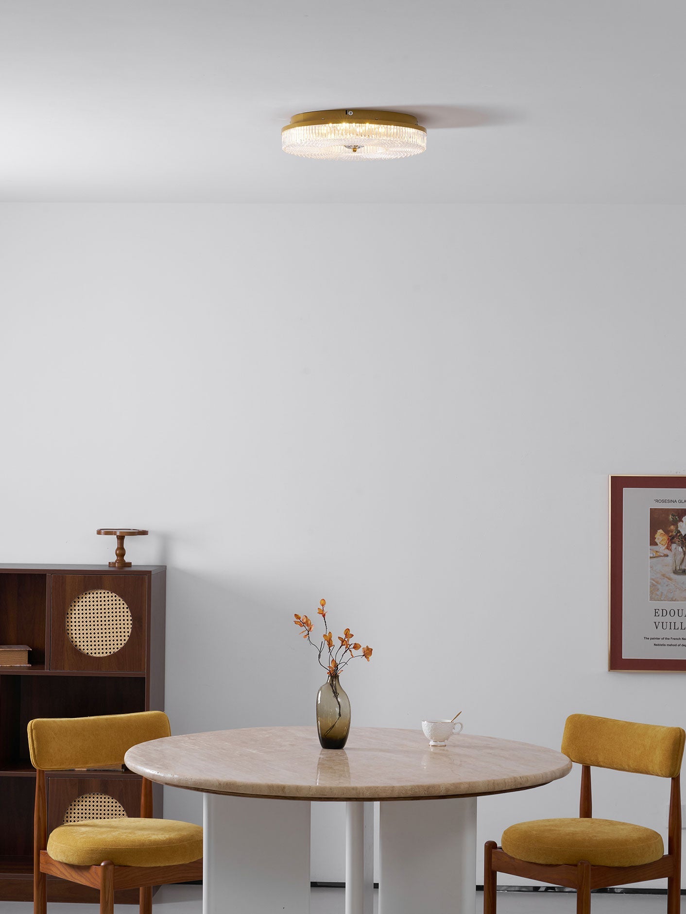 LED Plafondlamp Rond IJzer Acryl Dimbaar 3000K 4000K 6000K Zwart Wit Goud | Sansoti