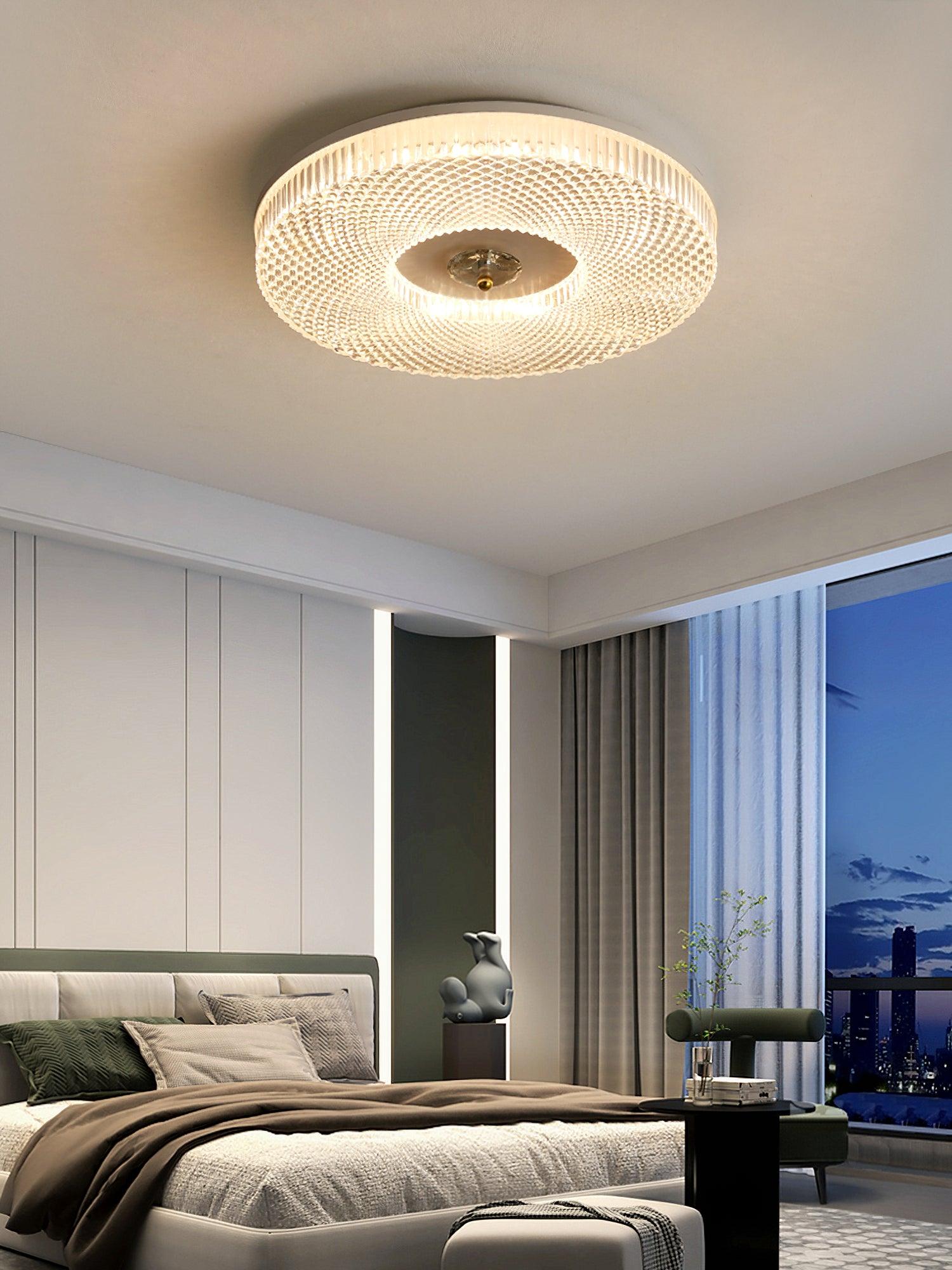 LED Plafondlamp Rond IJzer Acryl Dimbaar 3000K 4000K 6000K Zwart Wit Goud | Sansoti