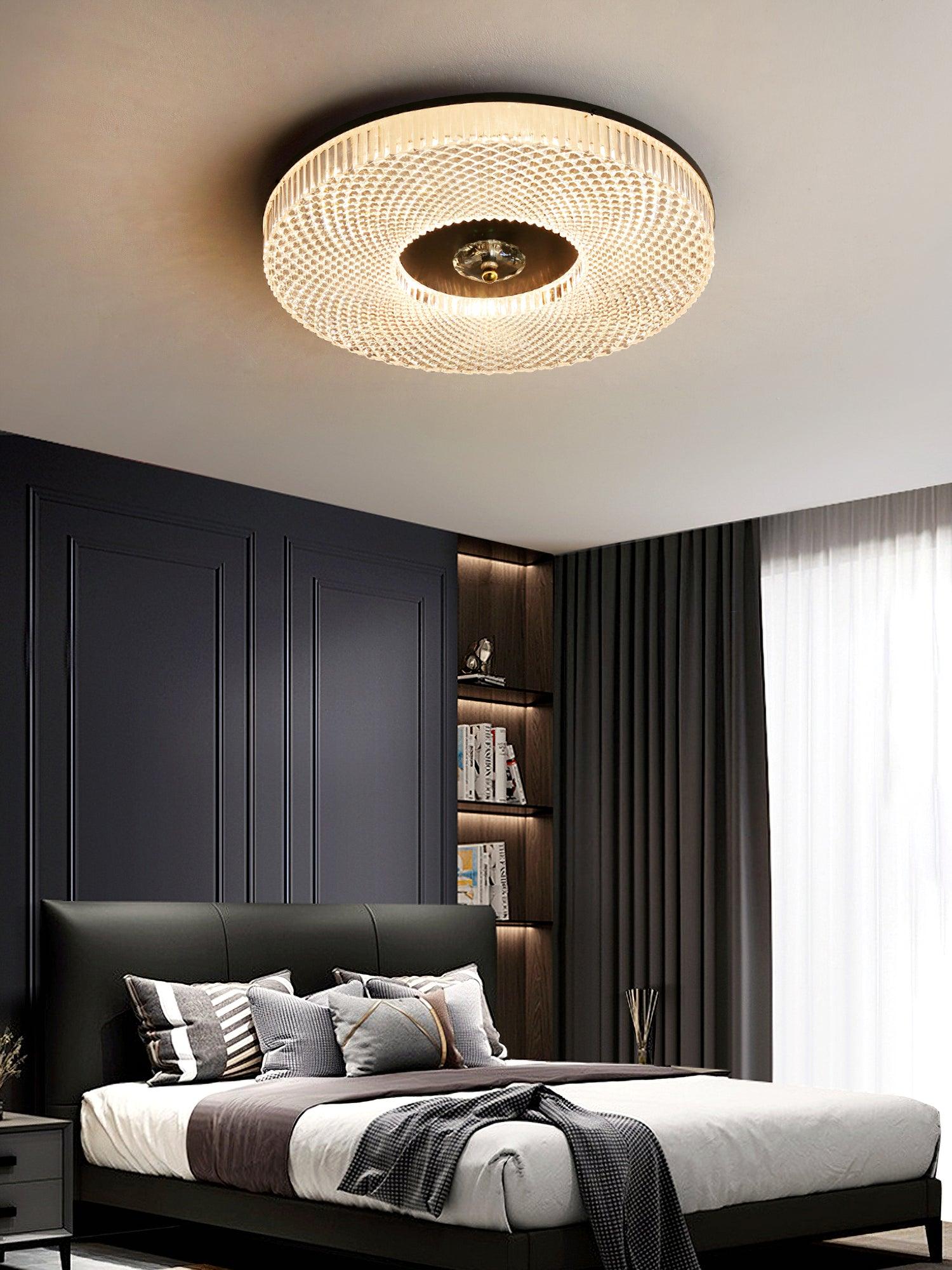 LED Plafondlamp Rond IJzer Acryl Dimbaar 3000K 4000K 6000K Zwart Wit Goud | Sansoti