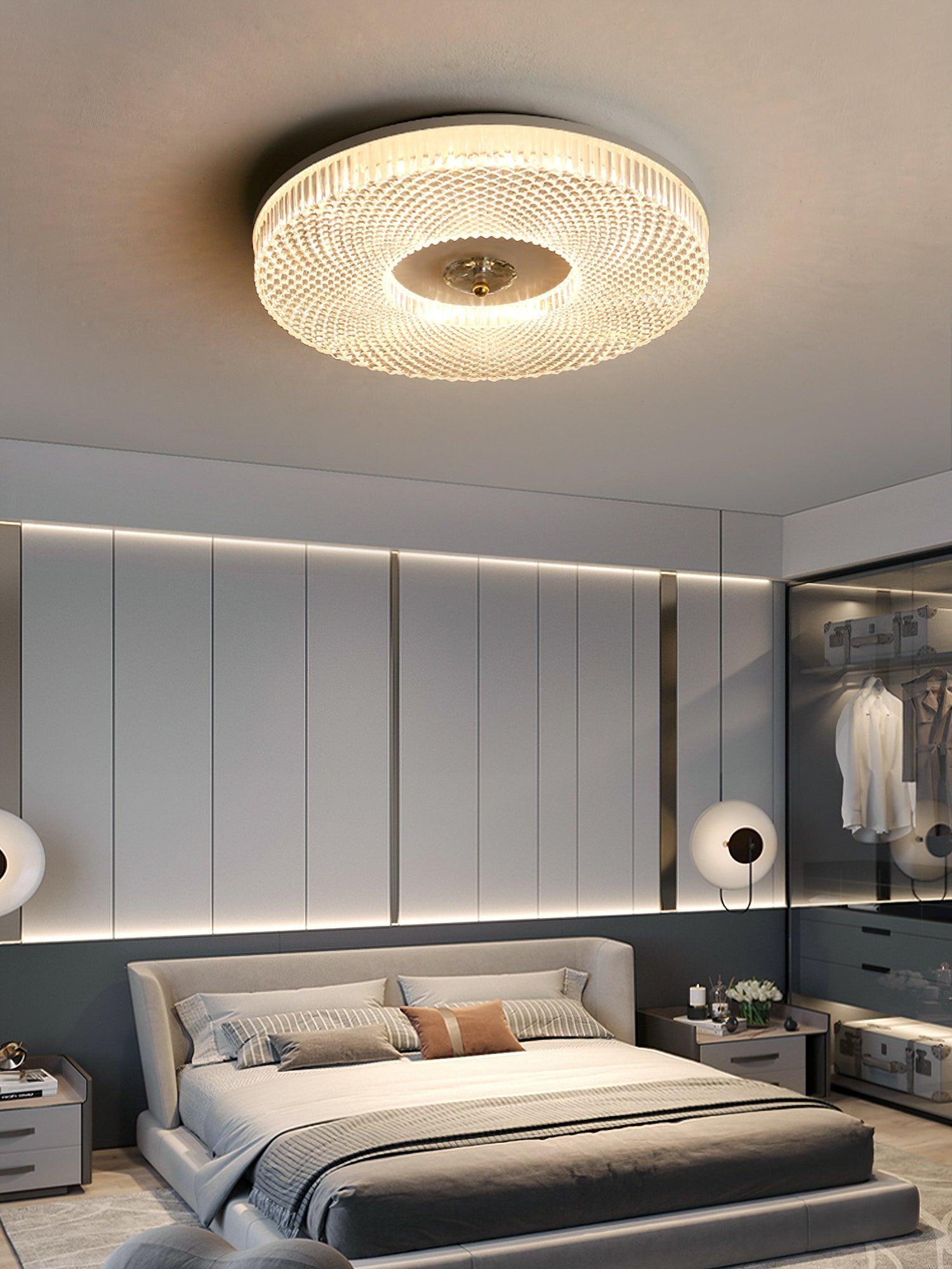 LED Plafondlamp Rond IJzer Acryl Dimbaar 3000K 4000K 6000K Zwart Wit Goud | Sansoti