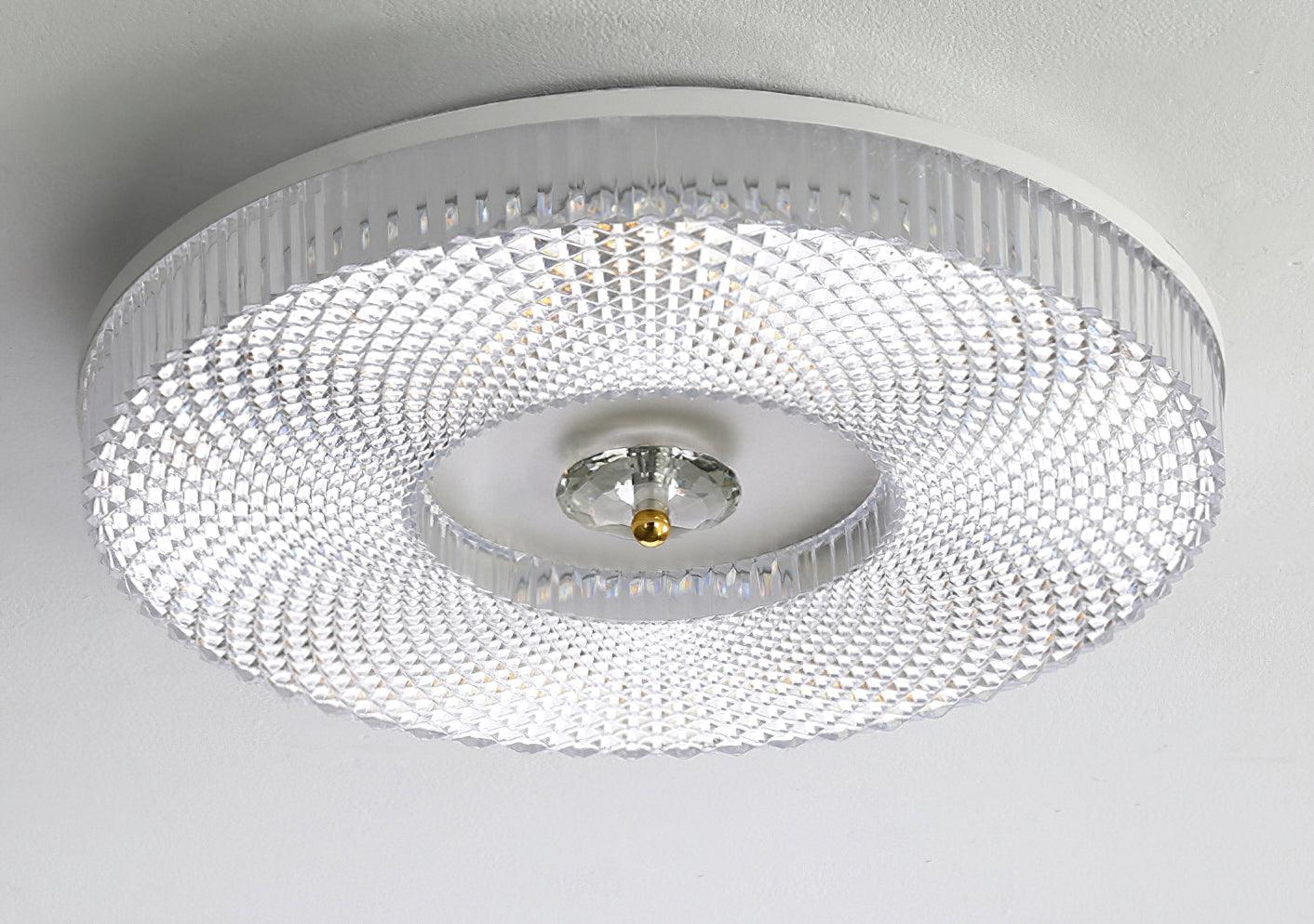 LED Plafondlamp Rond IJzer Acryl Dimbaar 3000K 4000K 6000K Zwart Wit Goud | Sansoti