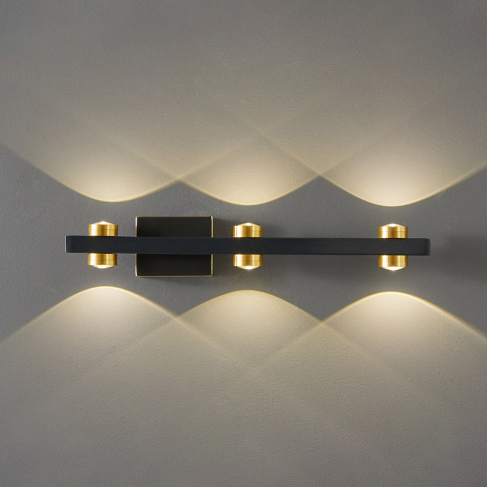 Linear LED Wall Light Metal Warm White Light Bathroom Bedroom Mirror Modern Interior Wall Lighting | Sansoti
