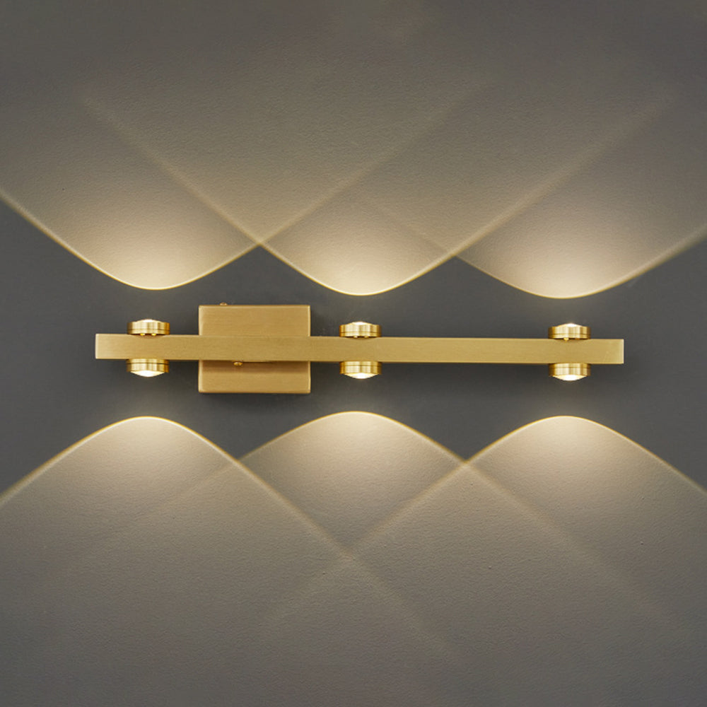 Linear LED Wall Light Metal Warm White Light Bathroom Bedroom Mirror Modern Interior Wall Lighting | Sansoti