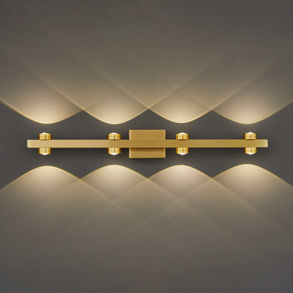 Linear LED Wall Light Metal Warm White Light Bathroom Bedroom Mirror Modern Interior Wall Lighting | Sansoti