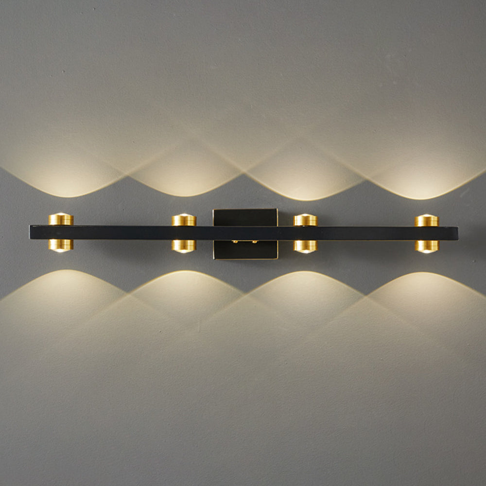 Linear LED Wall Light Metal Warm White Light Bathroom Bedroom Mirror Modern Interior Wall Lighting | Sansoti