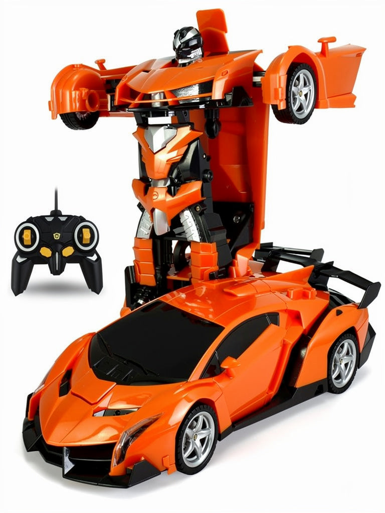 Voiture robot télécommandée transformable 2-en-1, jouet d’action pour enfants | Sansoti