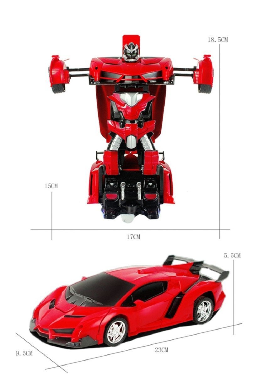 Voiture robot télécommandée transformable 2-en-1, jouet d’action pour enfants | Sansoti