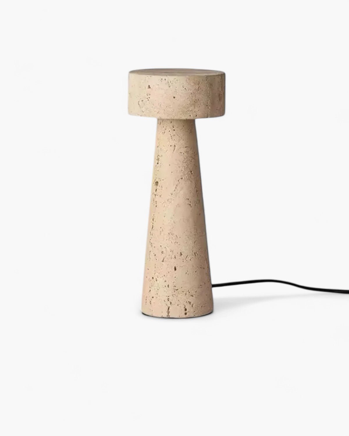 Tafellamp Travertin Natuursteen Kolom Design 30cm Beige Sfeerverlichting | Sansoti